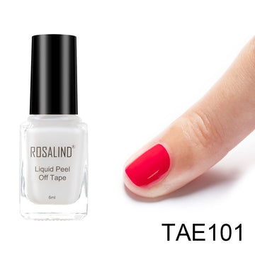 Rosalind Simply Peel Liquid Latex for Nails 6ml Nail Polish Protector for Fingers 4 colors Nail Peel Off Liquid Tape Peel Away Liquid Nail Tape Nail Polish Guard Nail Latex Peel Off